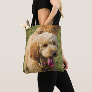 Adorable Goldendoodle Dog Tote Bag
