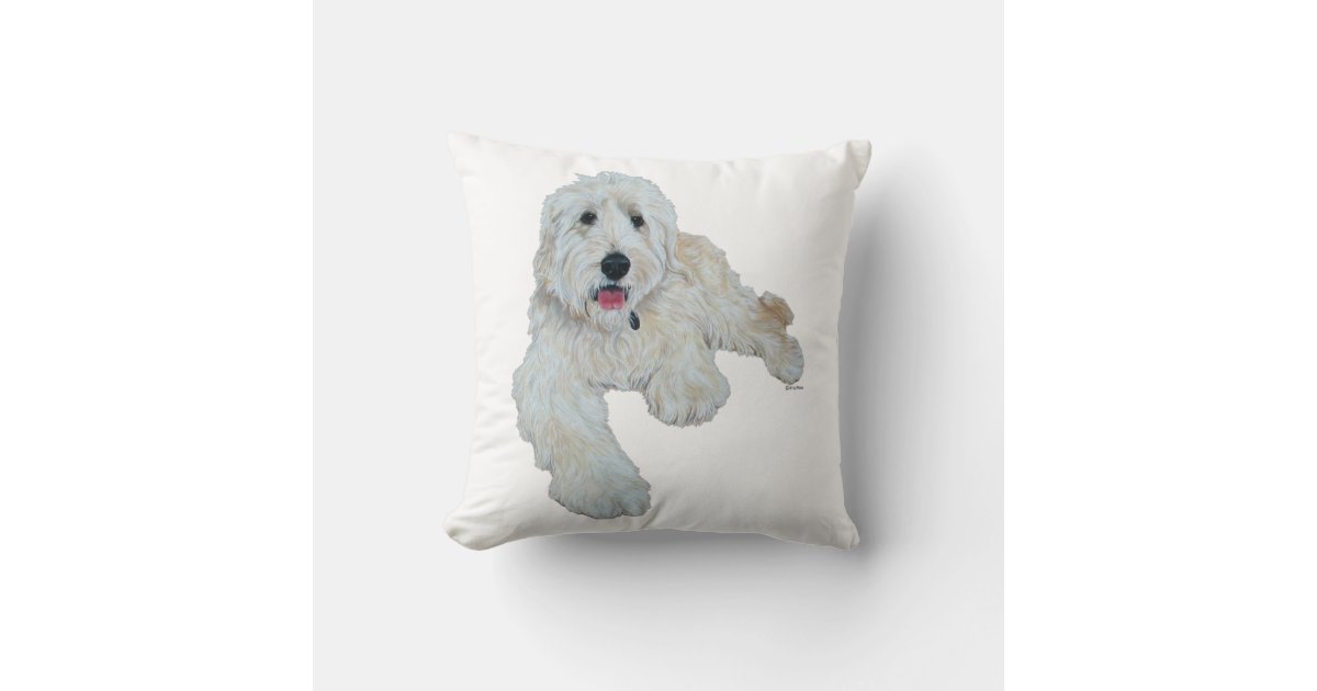 Adorable Goldendoodle Throw Pillow Zazzle