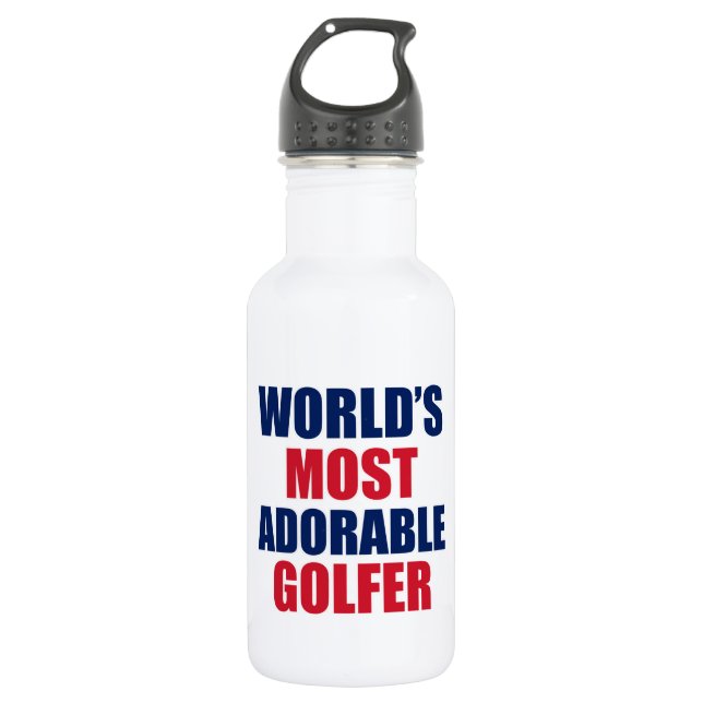 Adorable golfer water bottle (Front)