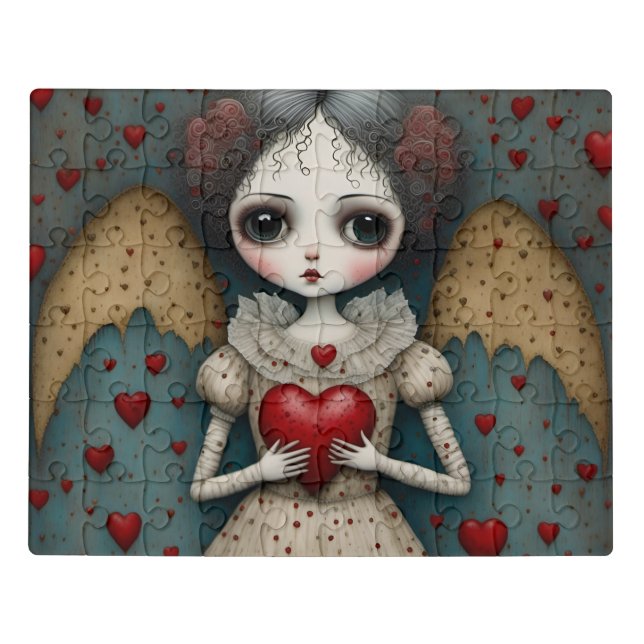 Adorable Gothic Valentine Doll Jigsaw Puzzle (Puzzle Horizontal)