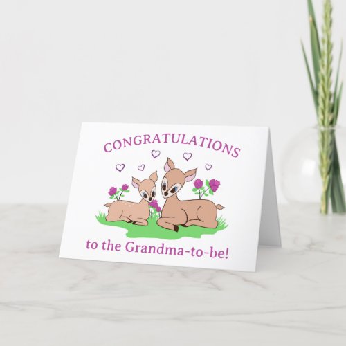 Adorable Grandma_to_be Congratulations Card