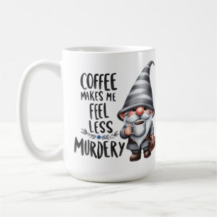 ADORABLE GRAY GNOME CUTE COFFEE SAYING MUG
