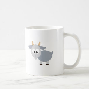 Adorable gray goat coffee mug