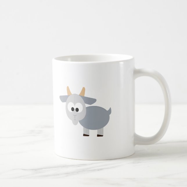 Adorable gray goat coffee mug (Right)