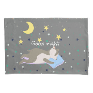 Adorable gray pattern kids pillow case