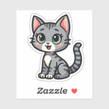 Adorable Gray Tabby Kitten – Pastel Style