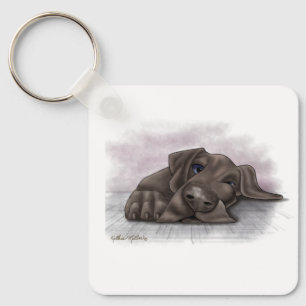 Adorable Great Dane Cartoon Keychain