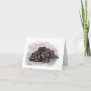 Adorable Great Dane Cartoon Thank You Card