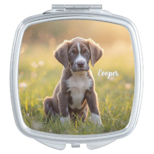 Adorable Great Dane Puppy Personalized Compact Mirror