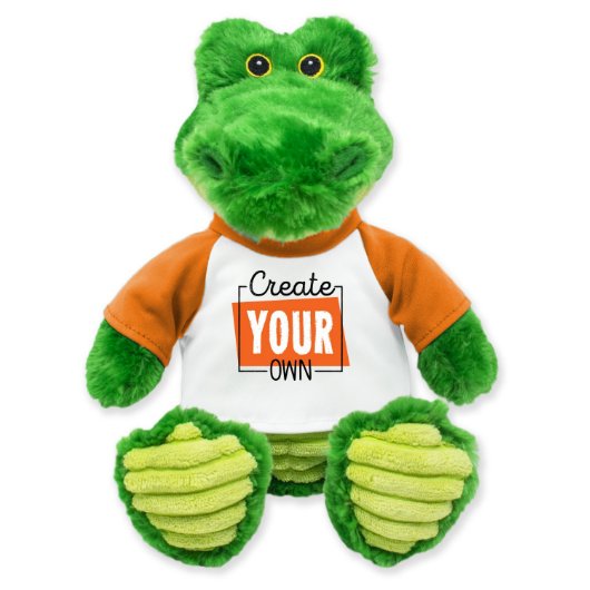 Adorable Green Alligator Plush Stuffed Animal (Front)