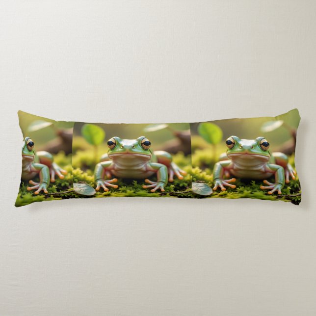Adorable Green Frog Body Pillow (Front)