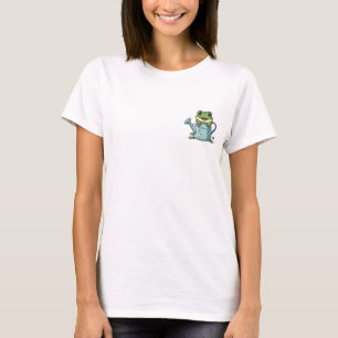 Adorable Green Frog Peeking Out T-Shirt