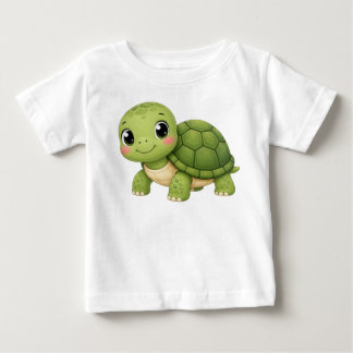 Adorable Green Sea Turtle Graphic Baby T-Shirt