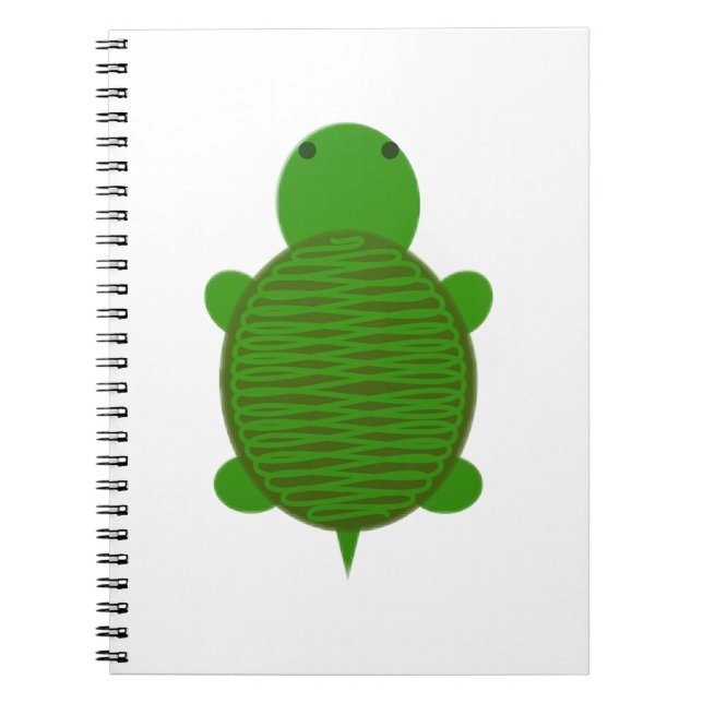 Adorable Green Turtle Notebook (Front)