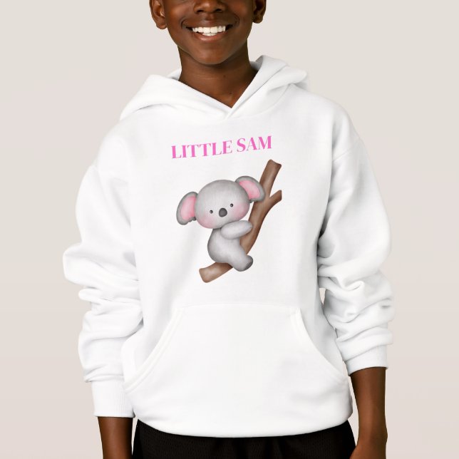 Adorable Grey Koala Baby T-Shirt – Minimal & Organ Hoodie (Front)