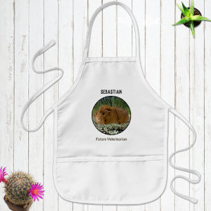 Adorable Guinea Pig Custom Photo Template Kids' Apron