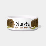 Adorable Guinea Pig Eating Celery Photography Bowl<br><div class="desc">Add a little color to your family critter dining area with this cute bowl. This bowl features a close-up photograph of a cute tawny-colored guinea pig eating a stalk of celery. Fill in the template fields,  remove the text,  or click customize to change the font color,  style,  and size.</div>