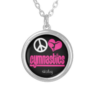 Adorable gymnastics necklace personalized