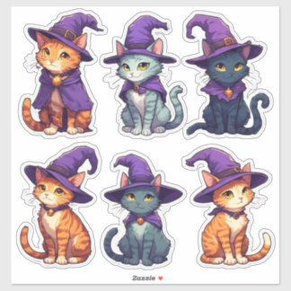 Adorable Halloween Cats Spooky Night Collection Sticker