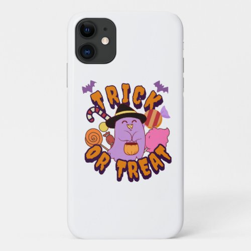 Adorable Halloween Ghost Trick or Treat iPhone 11 Case