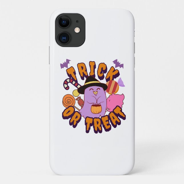 Adorable Halloween Ghost Trick or Treat Case-Mate iPhone Case (Back)