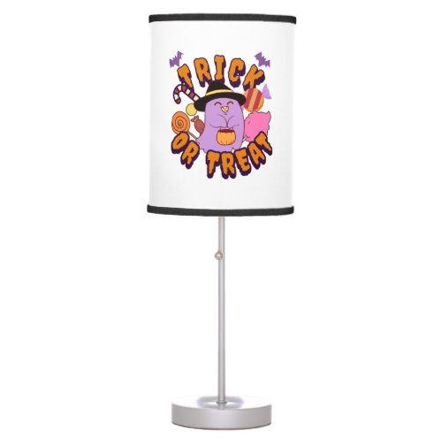 Adorable Halloween Ghost Trick or Treat Table Lamp