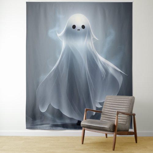 Adorable Halloween Ghost Wallpaper Tapestry