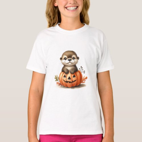 Adorable Halloween Otter  T_Shirt