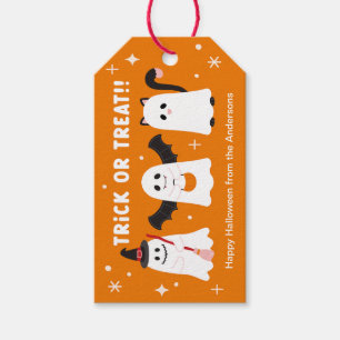 Adorable Halloween Trick or Treat Ghosts Gift Tags