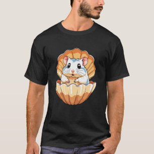 Adorable Hamster in Seashell Cute Ocean Pet T-Shirt