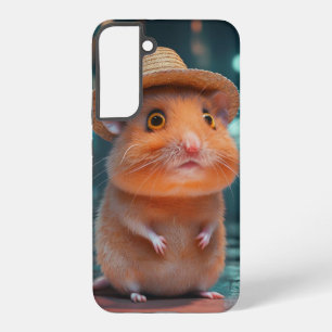 Adorable Hamster in Straw Hat - Cute Pet Design Samsung Galaxy S22+ Case