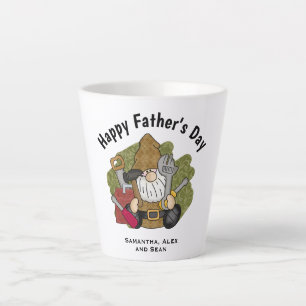 Adorable Handyman & Carpenter Garden Gnome Latte Mug