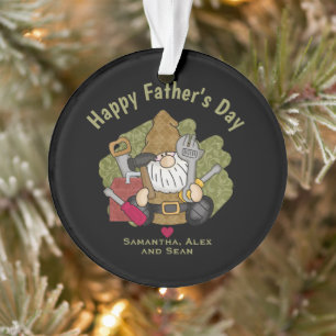 Adorable Handyman & Carpenter Garden Gnome Ornament