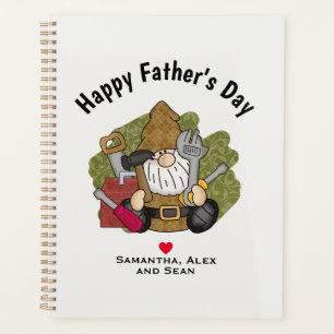 Adorable Handyman & Carpenter Garden Gnome Planner