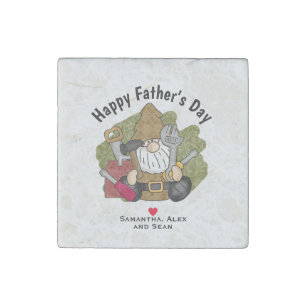Adorable Handyman & Carpenter Garden Gnome Stone Magnet
