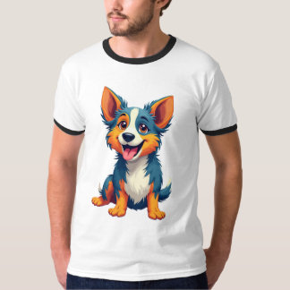 Adorable Happy Dog Graphic Tee – Playful Puppy Art