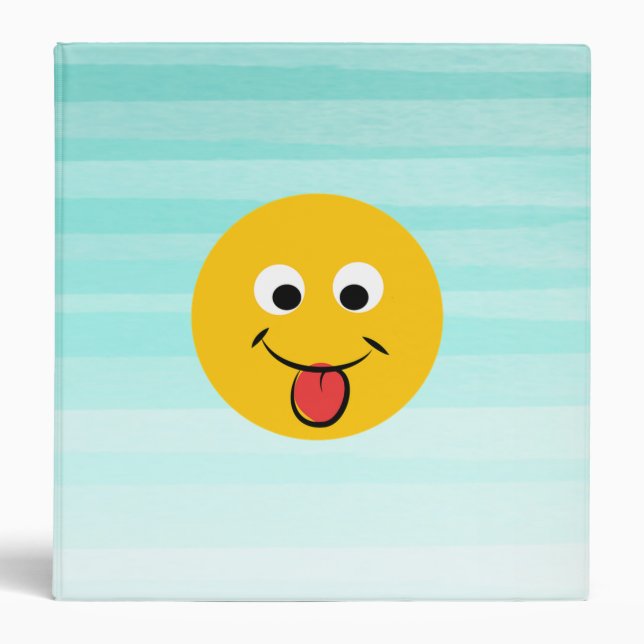 Adorable Happy  Emoji Face-Be happy always 3 Ring Binder (Front)