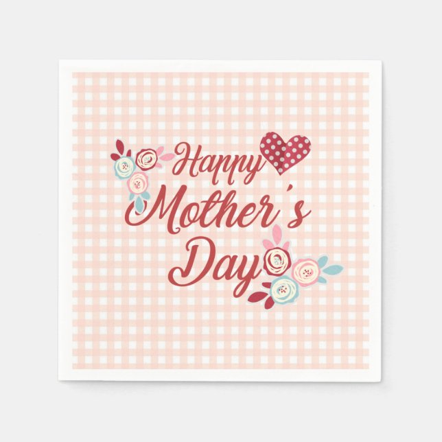 Adorable Happy Mother's Day | Napkin (Front)