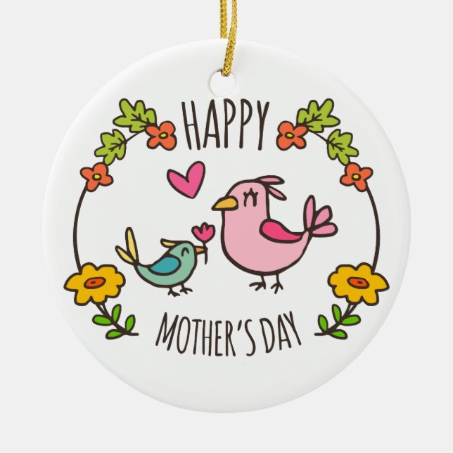 Adorable Happy Mother's Day | Ornament (Front)