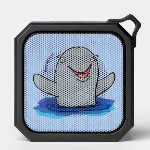 Adorable happy porpoise cartoon illustration bluetooth speaker