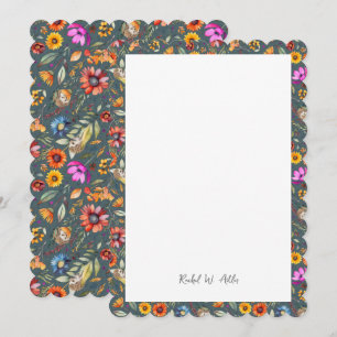 Adorable Hedgehog & Botanicals Custom Card