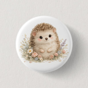 Adorable Hedgehog European Garden Button