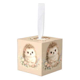 Adorable Hedgehog European Garden Cube Ornament