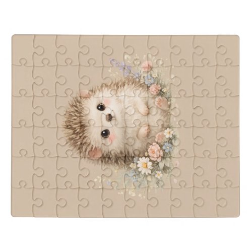 Adorable Hedgehog European Garden Jigsaw Puzzle