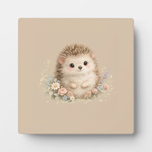 Adorable Hedgehog European Garden Plaque