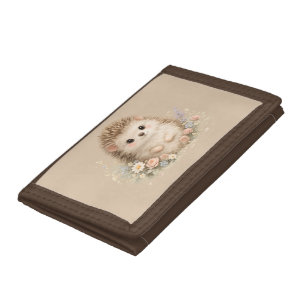 Adorable Hedgehog European Garden Trifold Wallet