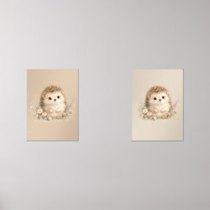 Adorable Hedgehog European Garden Wall Art Sets