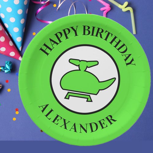 Adorable Helicopter Birthday  Paper Plates