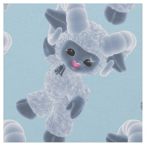 Adorable Hello Baby Plush Toy Ram Country Blue Fabric