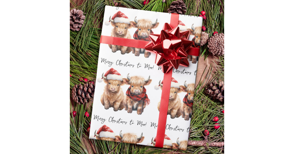Cute highland cow Wrapping Paper
